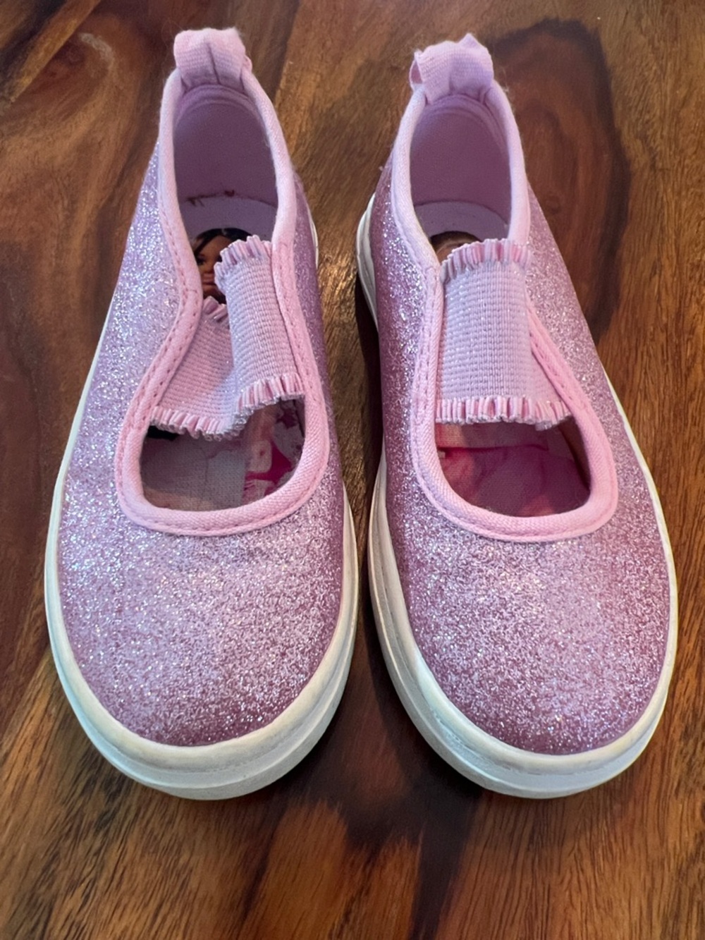 Barbie Pink Glitter Slip-On Sneakers